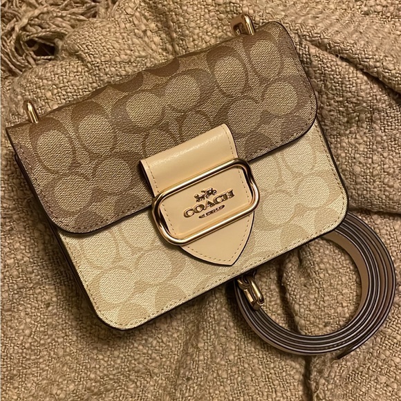 Coach Morgan Square Crossbody Bag In Blocked Signature Canvas - Picture 1 of 4